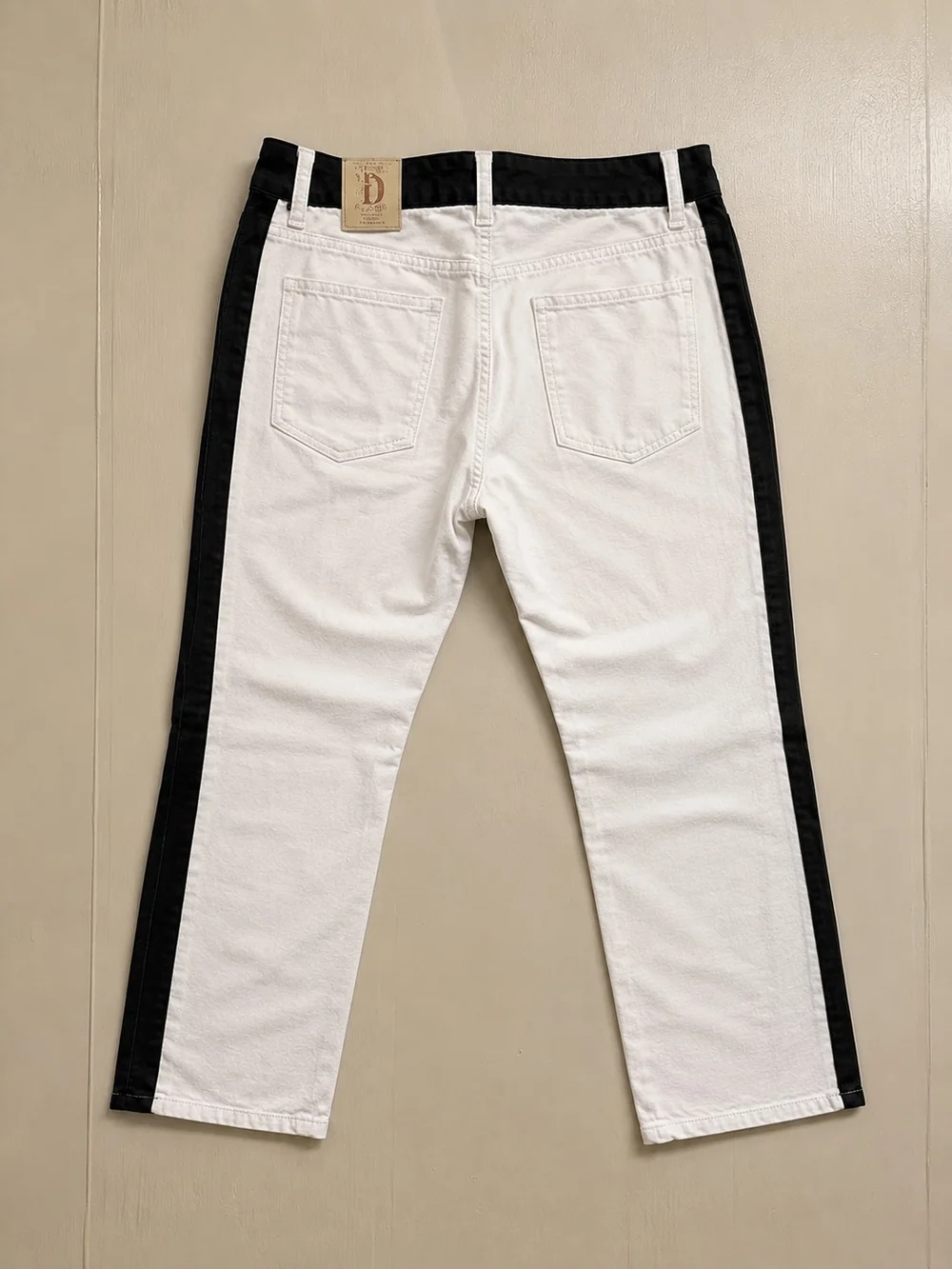 Decree Super Skinny White Black Tuxedo Stripe Jeans Size 13 NWT